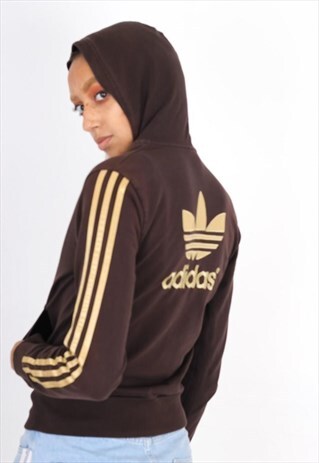 VINTAGE BROWN TREFOIL ADIDAS JACKET
