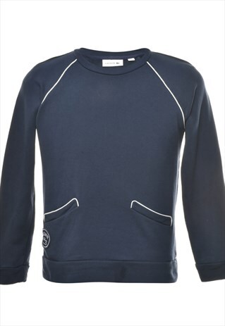 BEYOND RETRO VINTAGE LACOSTE PLAIN SWEATSHIRT - M