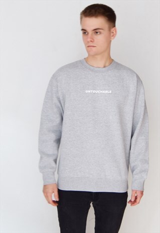 GREY UNTOUCHABLE (WHITE) SWEATSHIRT