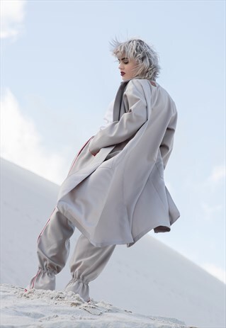 BEIGE LONGLINE COAT