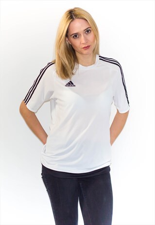 RETRO ADIDAS BLACK & WHITE T-SHIRT