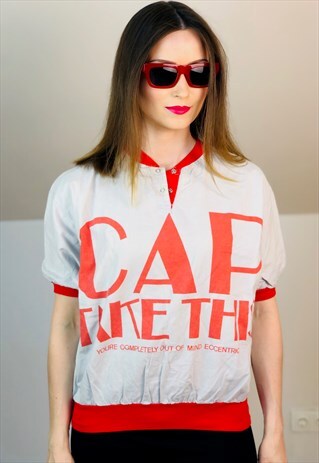 CAP TAKE ON ME TENNIS VINTAGE 90S POLO SHIRT EUROPE