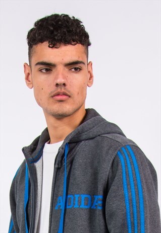 ADIDAS ZIP FASTEN HOODIE HOODED SWEATSHIRT