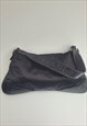 VALENTINO GARAVANI VINTAGE BLACK LEATHER AND SATIN SHOULDER 