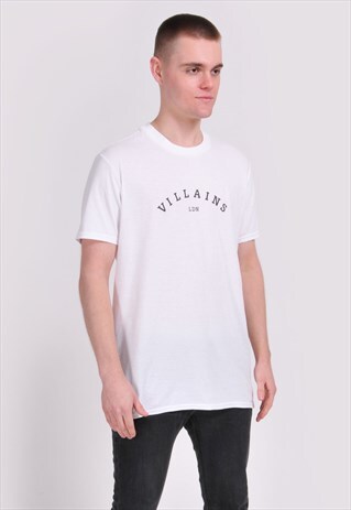 WHITE VILLAINS LDN GRAPHIC SHORT SLEEVED T-SHIRT