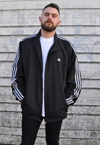 VINTAGE 00'S ADIDAS OVERSIZED WINDBREAKER TRACK JACKET