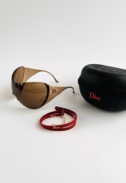 Christian Dior Sunglasses Oversized Rasta 1 Wrap Rimless 
