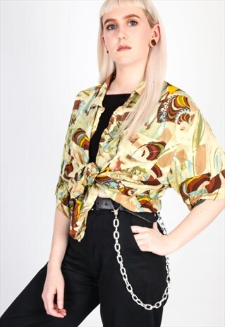 VINTAGE PATTERN SHIRT NS484
