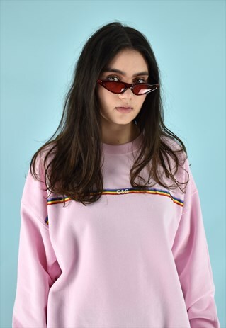 G&G UNISEX BP THIN RAINBOW RIBBON SWEAT