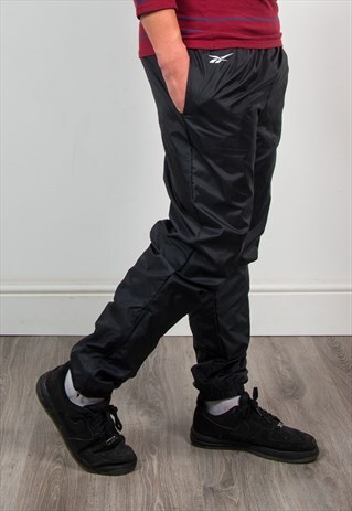 REEBOK BLACK TRACKSUIT BOTTOMS