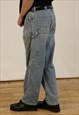 VINTAGE CARHARTT CARPENTER PANTS MEN'S LIGHT BLUE