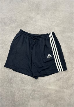 Adidas Shorts Blue Sweat Shorts with Embroidered Logo