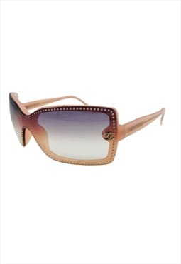 Chanel Sunglasses Oversized Pink Diamante 5065 Vintage