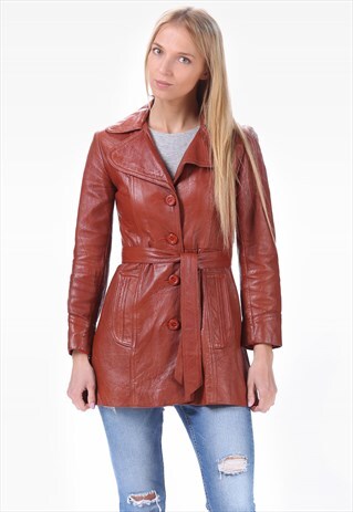 RETRO LEATHER MINI COAT/JACKET