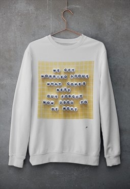 words 90s Sweatshirt sweater Grey