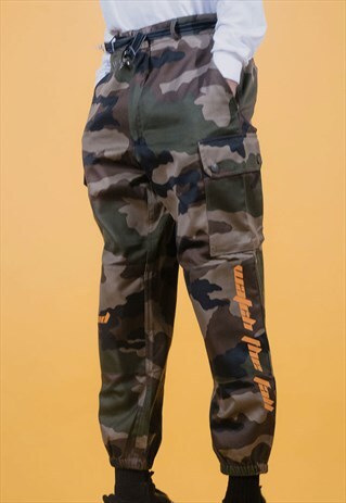 BAAD CARGO TROUSERS CAMO /WATCH THE FALL (ORANGE )
