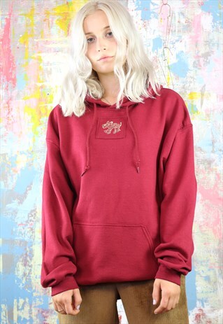 MAROON SWEAT HOODIE WITH YAP PATCH