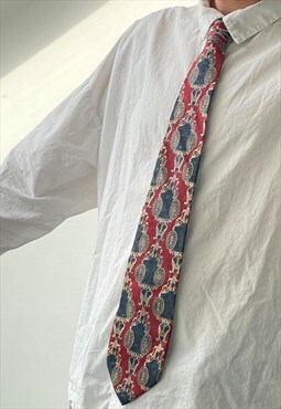 Vintage 80's Tie in Royalty Print