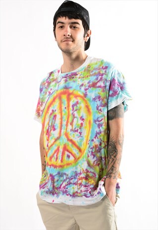 TIE DYE PEACE FESTIVAL TEE SHIRT