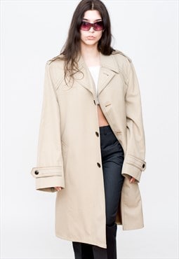 Vintage 90s classic trench coat in beige