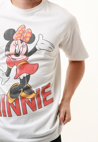 90S VINTAGE MINNIE DISNEY GRAPHICS COTTON T-SHIRT 15401
