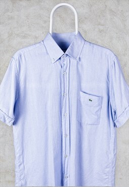 Vintage Lacoste Shirt Light Blue Short Sleeve 41 Medium