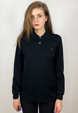 Long Sleeve Top, Black cotton shirt