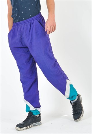 VINTAGE SHELL JOGGERS IN PURPLE