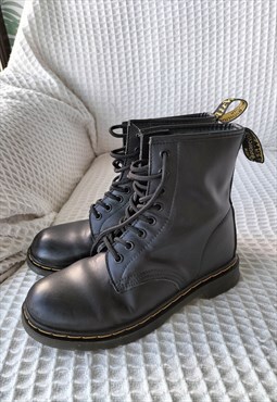Black Leather Dr Marten  Lace Up Boots EU 36/37 UK 3/4