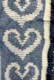 VINTAGE KNITTED JUMPER ABSTRACT HEART PATTERNED KNIT SWEATER