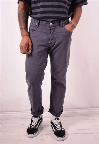 LEE MENS VINTAGE TROUSERS W36 L29 BLUE 90S