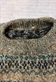 VINTAGE KNITTED JUMPER LLAMA PATTERNED CHUNKY SWEATER