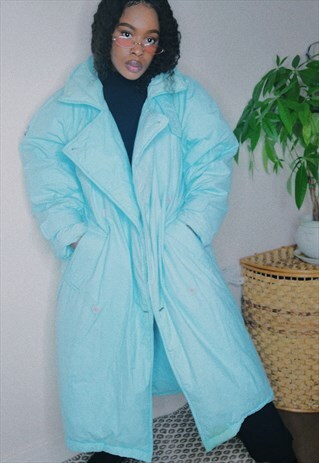 BABY BLUE PUFFER SKI COAT