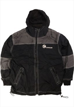 Vintage 90's QUIKSILVER Puffer Jacket Heavyweight Hooded