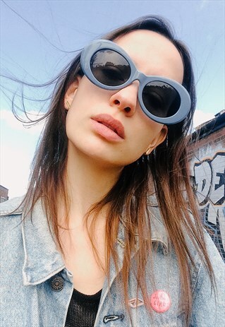 BLUE OVAL KURT COBAIN SUNGLASSES