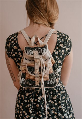 VINTAGE 70S BOHO ETNIC RUCKSACK