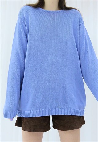 90s Vintage Blue Jumper (Size L)