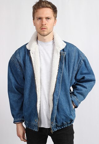 VINTAGE FLEECED LINED DENIM JACKET