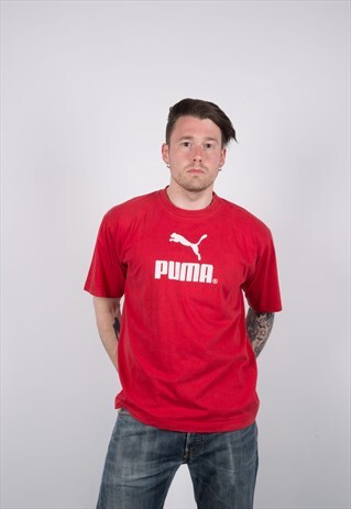 VINTAGE 1990S RED PUMA T-SHIRT