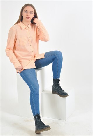 VINTAGE LONG SLEEVE LIGHT ORANGE SHIRT