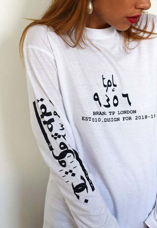 WHITE LONG SLEEVES T-SHIRT