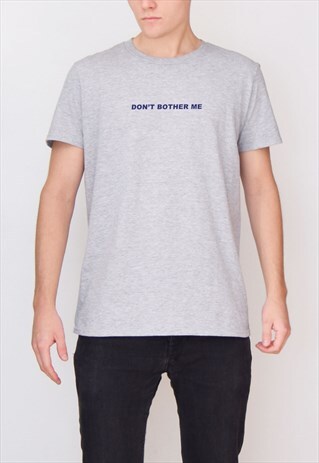 GREY DON'T BOTHER ME (NAVY) T-SHIRT