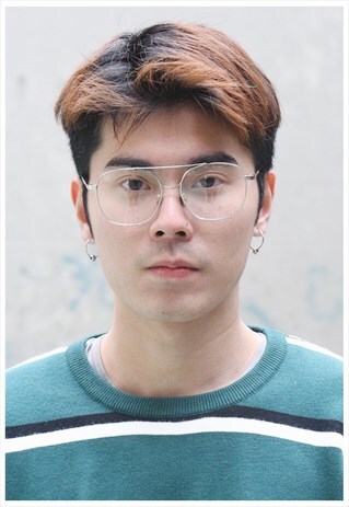 DOUBLE BAR METAL GLASSES IN SILVER