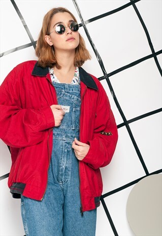 BOMBER JACKET - 90S VINTAGE OVERSIZED JACKET