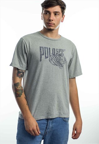 VINTAGE POLO RALPH LAUREN T-SHIRT LOGO 90S XL 6.5