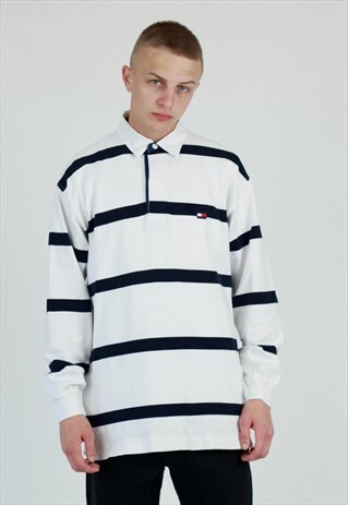 90S TOMMY HILFIGER SMALL LOGO RUGBY SHIRT