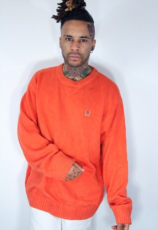 TOMMY HILFIGER EMBROIDED COTTON SWEATER