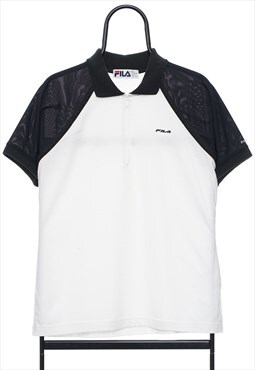 Vintage Fila White Sports Polo Shirt