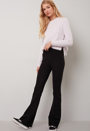 PINSTRIPE FLARED TROUSERS