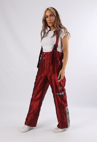 VINTAGE SKI SUIT SALOPETTES TROUSERS PANTS SNOW UK 14 (83B)